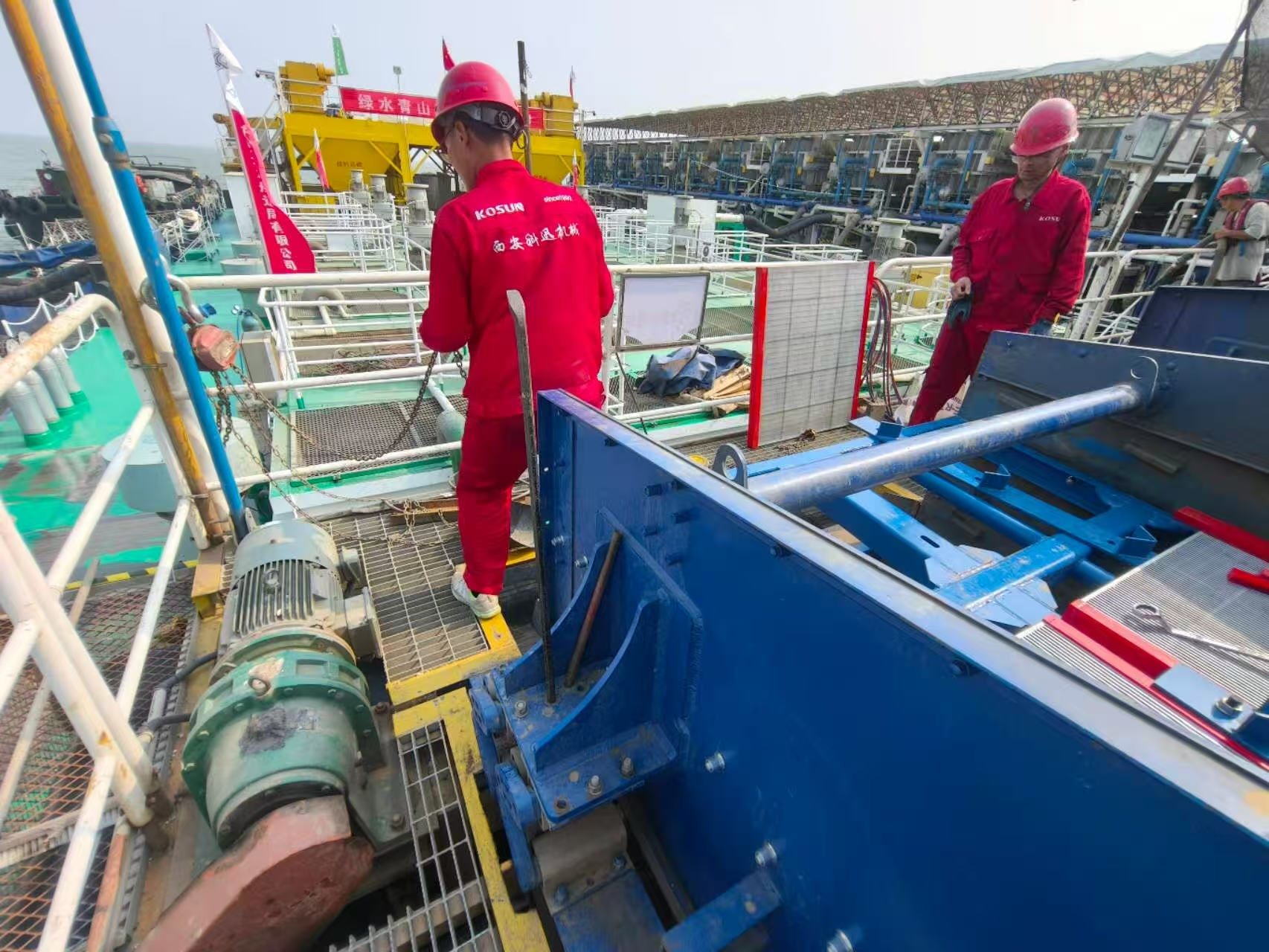 西安科迅（KOSUN）成功交付國內(nèi)某湖泊清淤項(xiàng)目振動(dòng)篩篩網(wǎng)托架改造工程